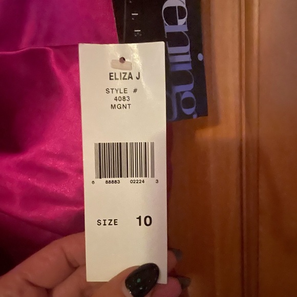 Eliza J magenta cocktail dress 10 special event holiday NWT - Picture 3 of 4
